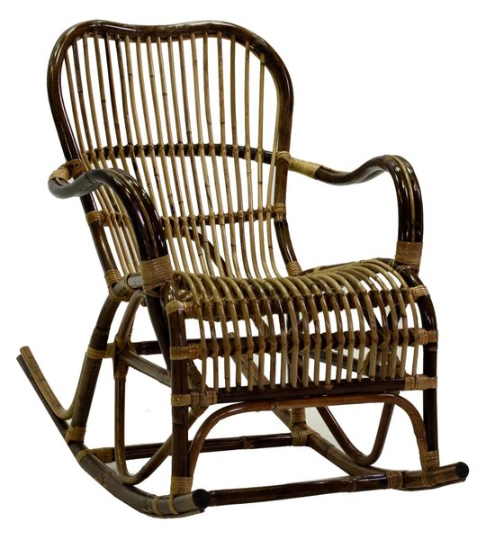 Dondolo da Giardino in Rattan 67x106H49/90cm Naturale