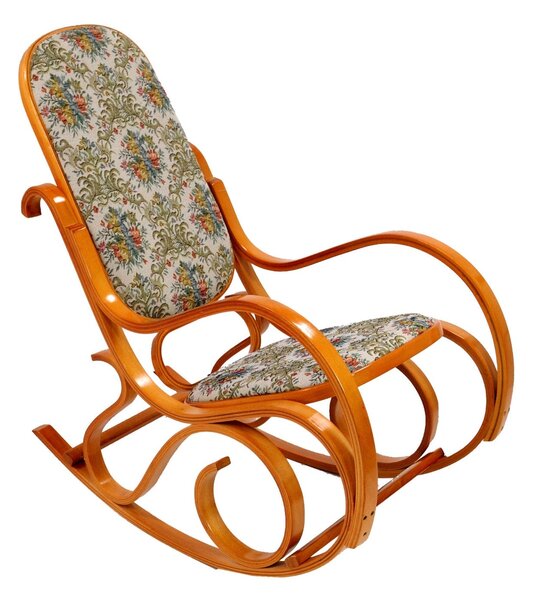Dondolo da Giardino in Legno di Jelutong 90x55H45/97cm Damascato Miele