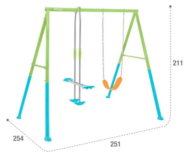 Altalena per bambini con 2 seggiolini Intex