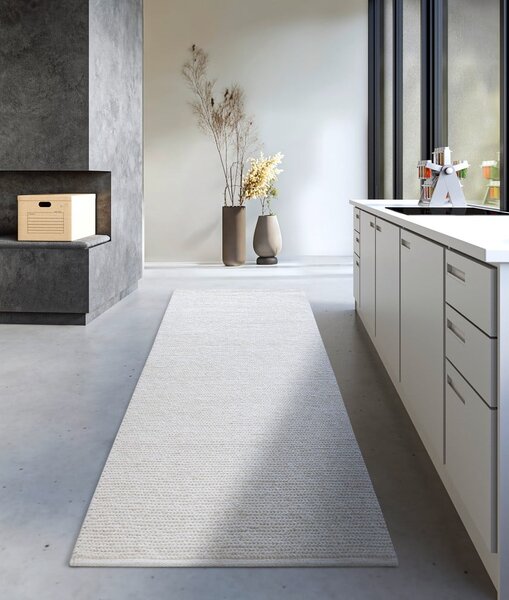 Passatoia bianca in lana tessuta a mano 80x200 cm Francois – Villeroy&Boch