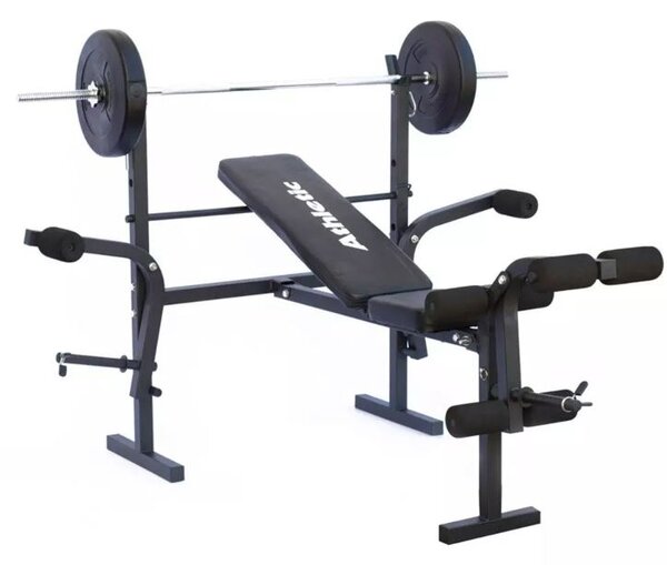 Panca fitness Athletic con pesi inclusi