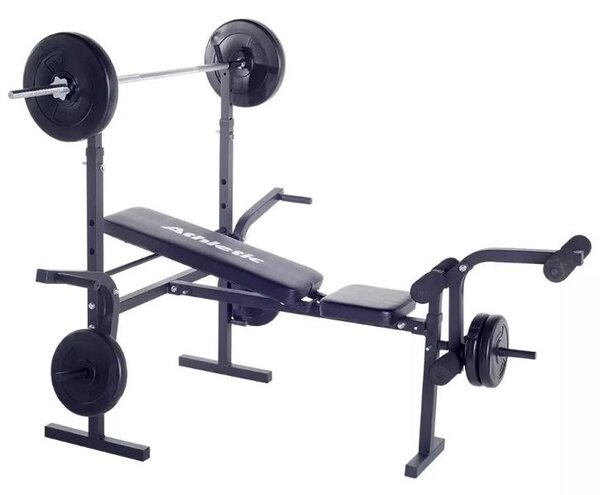 Panca fitness Athletic con pesi inclusi