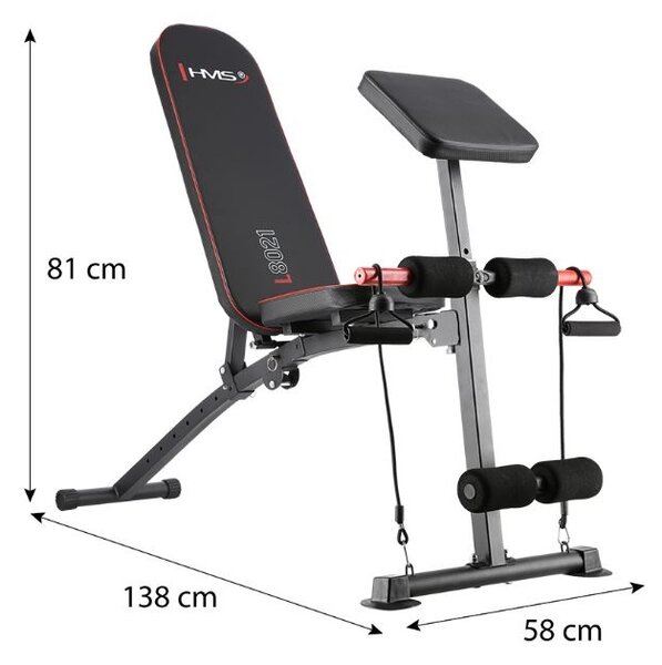 Panca Palestra Multifunzione con elastici Hms