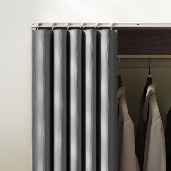 HOMCOM Armadio appendiabiti armadio contenitore mobile con tenda, barra appendiabiti, 60 x 40 x 128 cm, effetto legno naturale | Aosom Italy