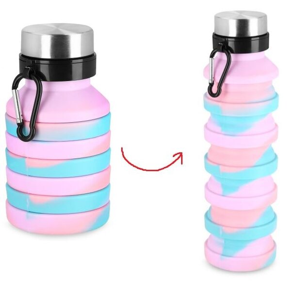Borraccia in silicone pieghevole da 500 ml