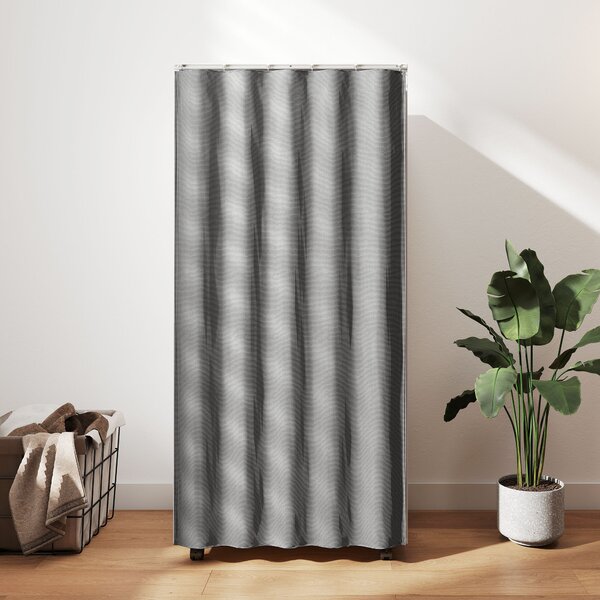 HOMCOM Armadio appendiabiti armadio contenitore mobile con tenda, asta di sospensione, 60 x 40 x 128 cm, bianco | Aosom Italy