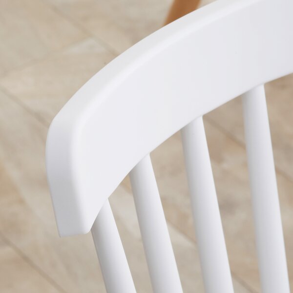 HOMCOM Set di 4 sedie in stile scandinavo con schienale alto, seduta in polipropilene, gambe in faggio 48 x 52,5 x 83 cm Bianco | Aosom Italy