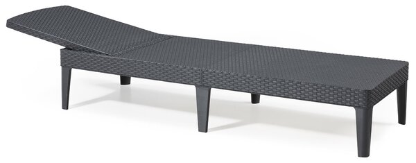 Lettino Prendisole in Resina Bauer Jaipur Graphite