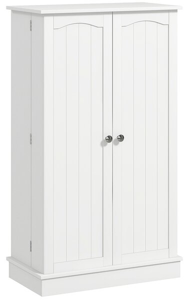 HOMCOM Armadio cucina Dispensa 2 ante con 5 ripiani e 12 portaspezie - 60 x 30 x 104 cm - bianco | Aosom Italy