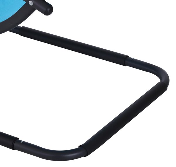 Sedia Sdraio da Giardino per Esterni Design Ergonomico Poggiatesta Rimovibile Azzurro 150x63x89 cm