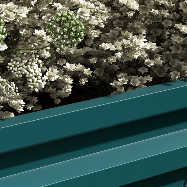 Outsunny Letto rialzato quadrato da giardino fondo aperto 2 livelli per erbe ortaggi frutta fiori 120 x 101 x 58 cm verde | Aosom Italy