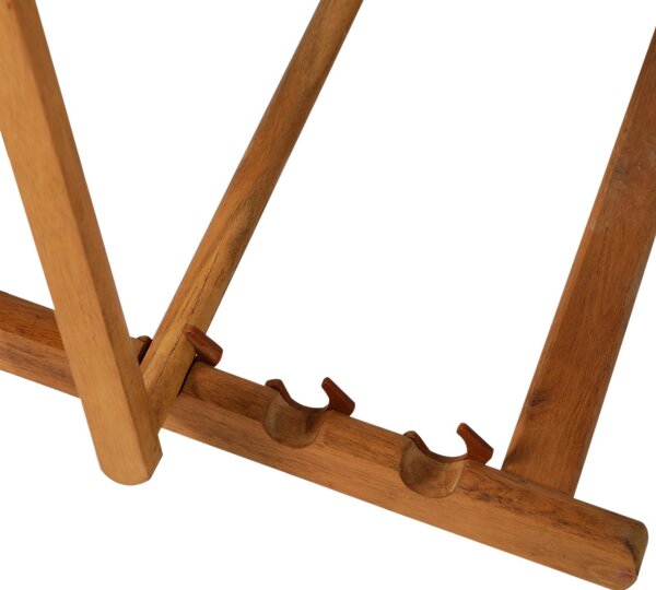 Sedia Sdraio con Poggiapiedi e Tettuccio in Legno Bianco Crema