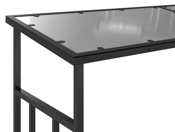 Outsunny Scaffale per legna in plastica e metallo, impermeabile e stabile, adatto a tutte le intemperie, supporta fino a 2000 kg | Aosom Italy