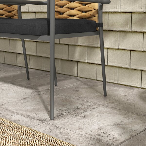 Outsunny Sedie da giardino Sedie outdoor Sedie per terrazza, resistenti alle intemperie, design moderno, 57 x 58 x 87cm, Marrone+Nero+Grigio | Aosom Italy