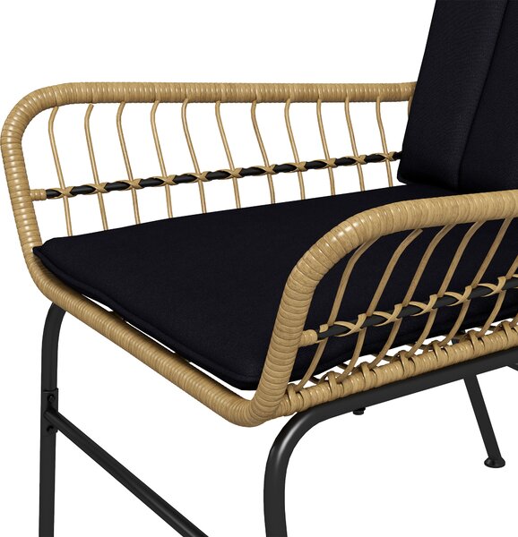 Outsunny Set bistrò Set mobili per balcone Mobili da balcone, stile boho, resistente agli agenti atmosferici, 76 x 66 x 96 cm, Nero | Aosom Italy