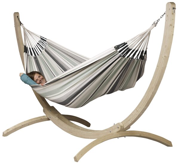 Supporto per Amaca da Giardino in Legno La Siesta Canoa Caramel