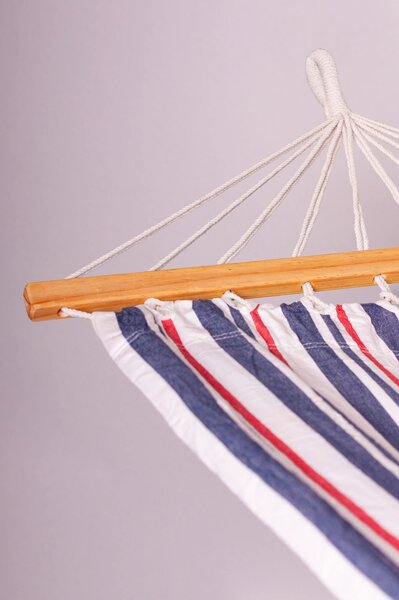 Amaca da Giardino in Cotone 91,5x300cm 120Kg La Siesta Sunrise Bianco e Blu