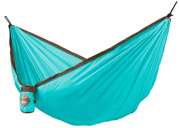 Amaca da Viaggio in Poliamide 150x250cm 180Kg con Fissaggio La Siesta Turchese