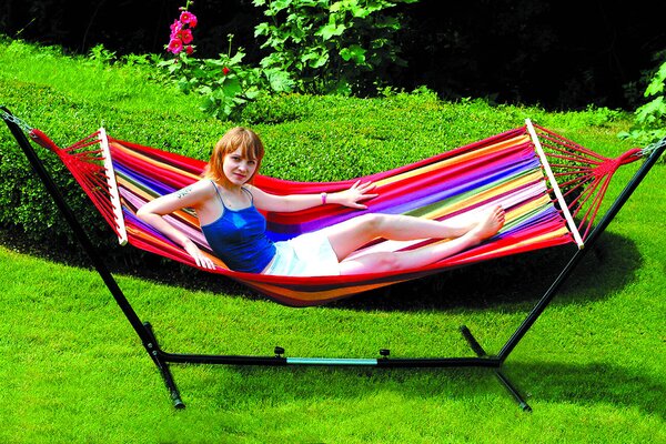 Amaca da Giardino in Cotone 2x1m 100Kg Katia Multicolore