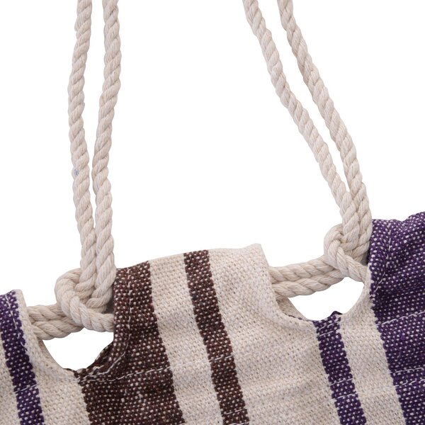 Amaca da Giardino in Cotone 2,1x1,5m Viola e Nero