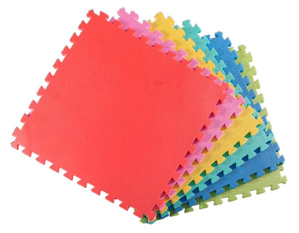 Tappeto Sottopiscina Morbido 6 Pezzi 60x60 cm Multicolor
