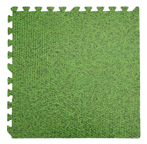 Tappeto Sottopiscina Morbido 6 Pezzi 60x60 cm Finto Prato