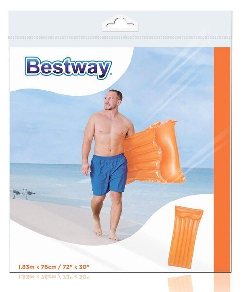 Materassino Gonfiabile da Mare Spiaggia 183x69 cm Trasparente Arancione 44013/Ar Bestway