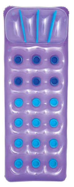 Materassino Gonfiabile da Mare Spiaggia con Cuscino 18 Buchi 188x71 cm Viola 43015 Bestway