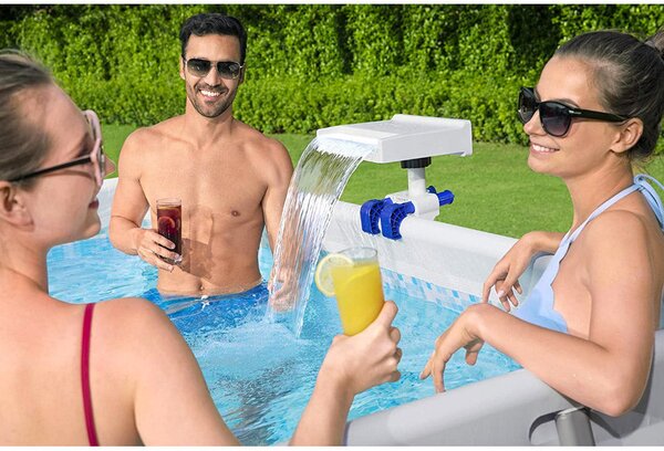 Cascata di Acqua con Luci a LED Rilassante per Piscina Bestway Flowclear 58619
