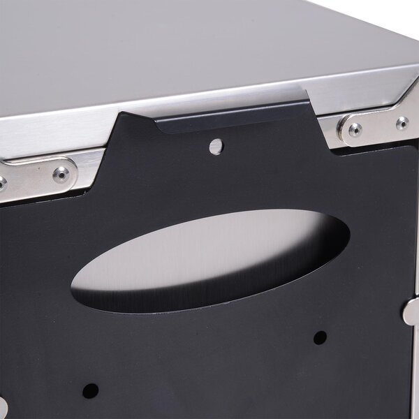 Tavolino Portatile per Barbecue con Fornello a Gas Pieghevole in Alluminio 104.2x85.5x55 cm