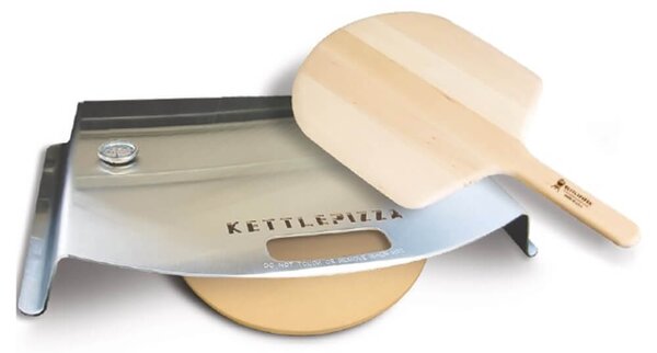 Kit Pizza per Barbecue a Gas a 3 Fuochi in Acciaio Vannini Kettle Pizza GasPro TM Deluxe