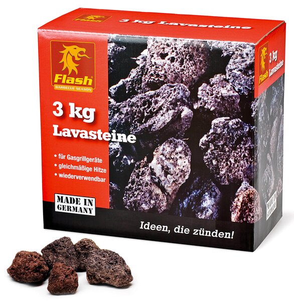 Confezione di Roccia Pietra Lavica 3 Kg per Barbecue Bbq Vannini