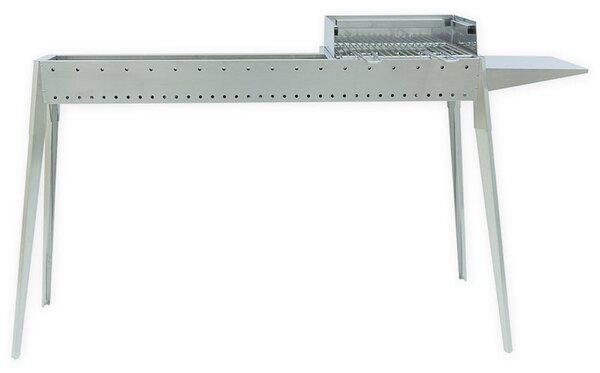 Cuoci Arrosticini con Barbecue a Carbone 120 cm Lisa Luxury Miami Grill 800+400
