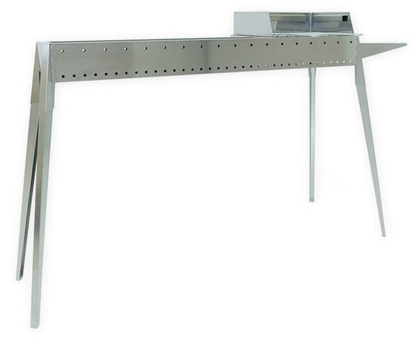 Cuoci Arrosticini con Barbecue a Carbone 120 cm Lisa Luxury Miami Grill 800+400