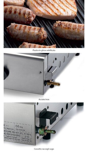 Doppia Piastra di Cottura in Ghisa a Gas GPL Ompagrill Plancha Double 4069 Cover