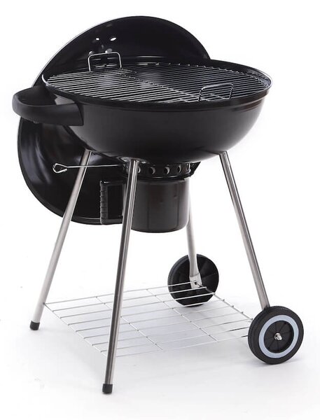 Barbecue a Carbone Carbonella con Termometro Carrello e Raccoglitore Olio Taddei Round 61