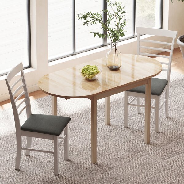 HOMCOM Tavolo Allungabile a Ribalta per 4-6 Persone in Legno di Pino, 140x70x75 cm, color Legno | Aosom Italy