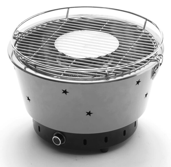 Barbecue a Carbone Carbonella Portatile Ø34 cm Taddei Quick Grigio