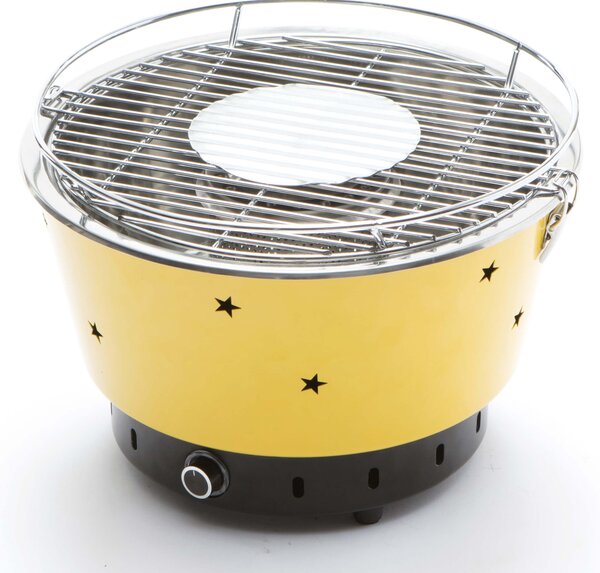 Barbecue a Carbone Carbonella Portatile Ø34 cm Taddei Quick Giallo