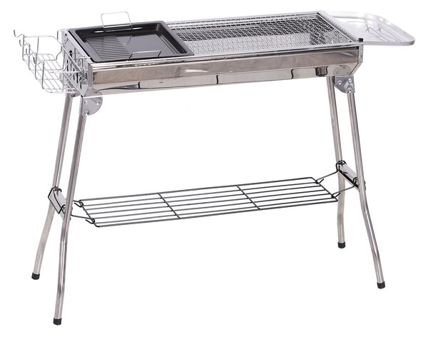 Barbecue a Carbone Carbonella Pieghevole Portatile in Acciaio
