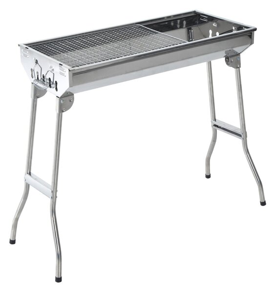 Barbecue a Carbone Carbonella Portatile e Pieghevole in Acciaio Inox