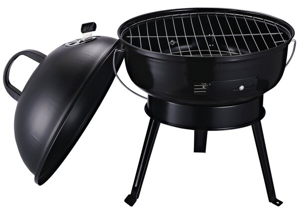 Barbecue a Carbone Carbonella Portatile da Tavolo Ø36,5x54 cm Tiny