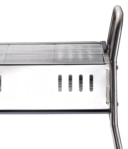 Barbecue a Carbone Carbonella in Acciaio Portatile 63x44x80 cm Akela