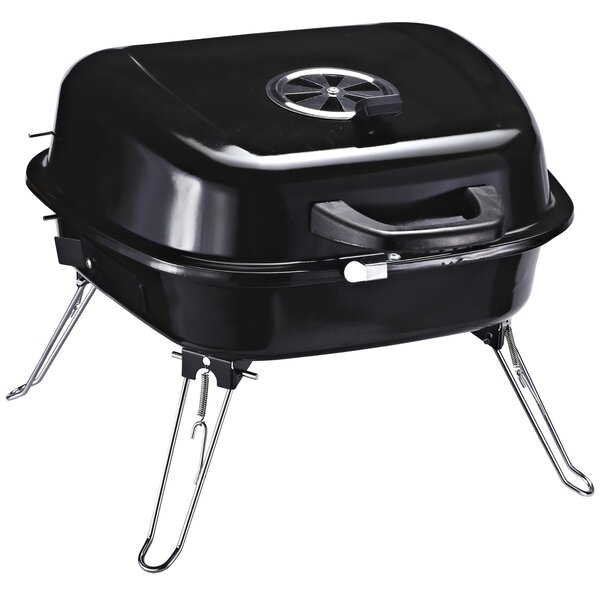 Barbecue a Carbone Carbonella Portatile da Tavolo 45x42x33,5 cm Tiny