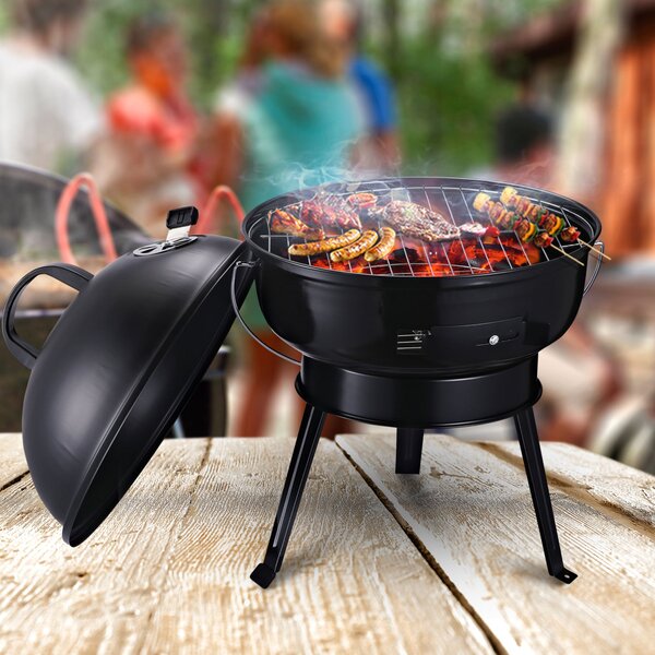 Barbecue a Carbone Carbonella Portatile da Tavolo Ø36,5x54 cm Tiny
