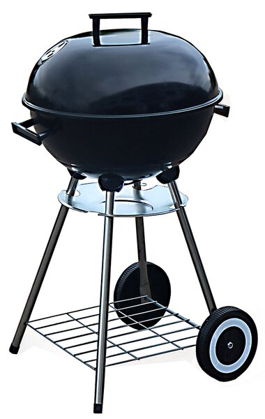 Barbecue a Carbone Carbonella 45,7x43x70 cm in Acciaio 2 Ruote Joan Grill