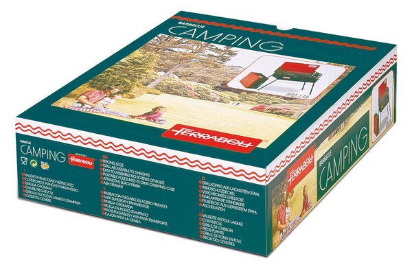 Barbecue a Carbone Carbonella Portatile a Valigetta 52x30x73 cm Ferraboli Camping