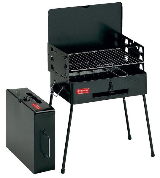 Barbecue a Carbone Carbonella Portatile a Valigetta 52x30x73 cm Ferraboli Pic Nic