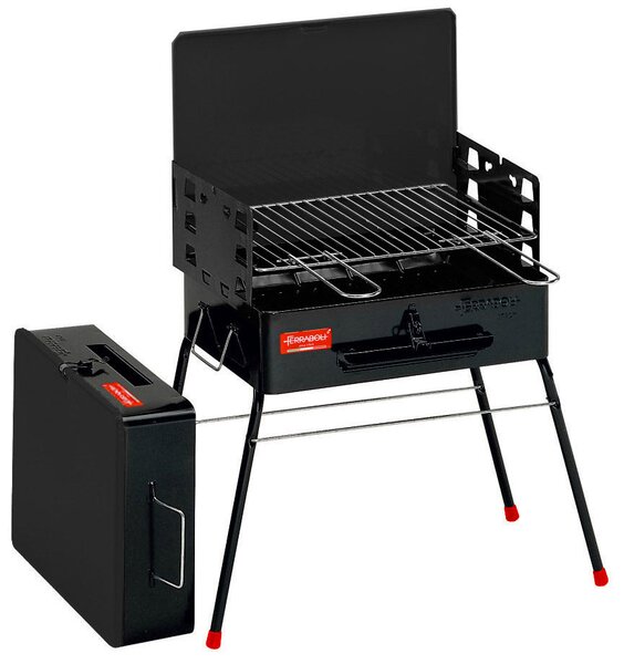 Barbecue a Carbone Carbonella Portatile a Valigetta 52x30x73 cm Ferraboli Camping