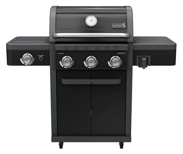Barbecue a Gas GPL 3 Fuochi 15kW con Fornello Laterale Sochef Grangusto